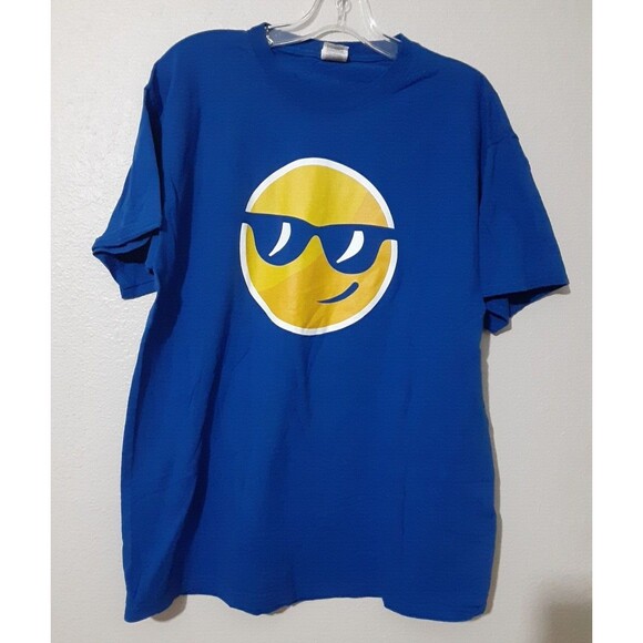 Other - Pepsi Smiley Face Emoji Blue Short Sleeve Promo T Shirt  #SayItWithPepsi Sz L